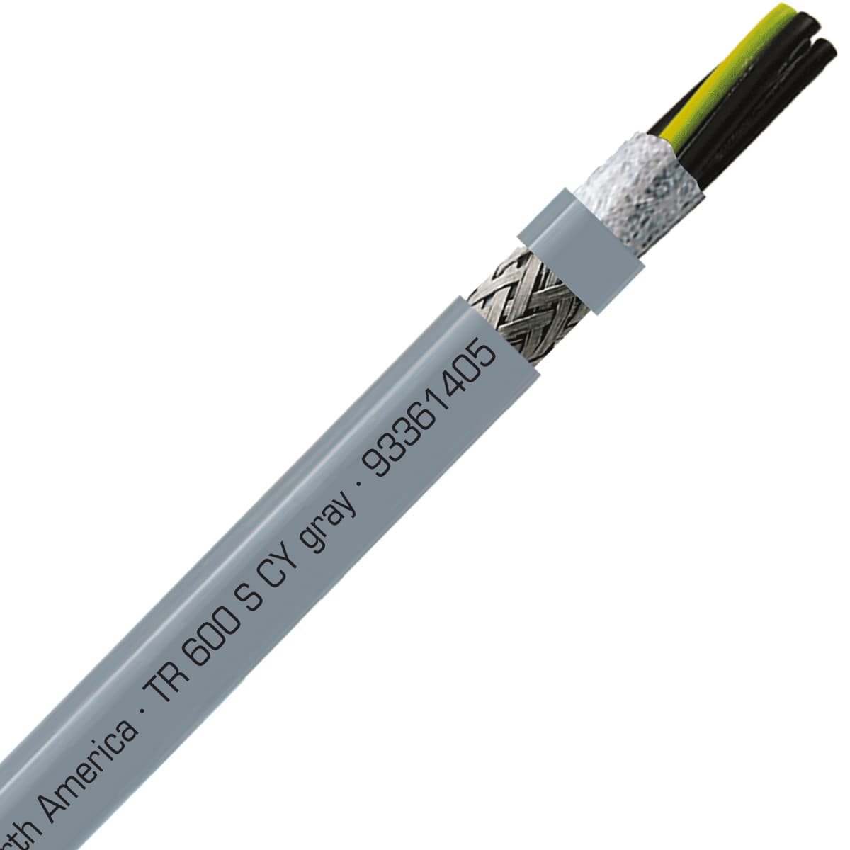 SAB 93361405 TR 600 S CY - 14 AWG/5c, shielded oil resistant flexible exposed run tray cable, UL, CSA, CE, RoHS SAB 93361405 TR 600 S CY - 14 AWG/5c, shielded oil resistant flexible exposed run tray cable, UL, CSA, CE, RoHS