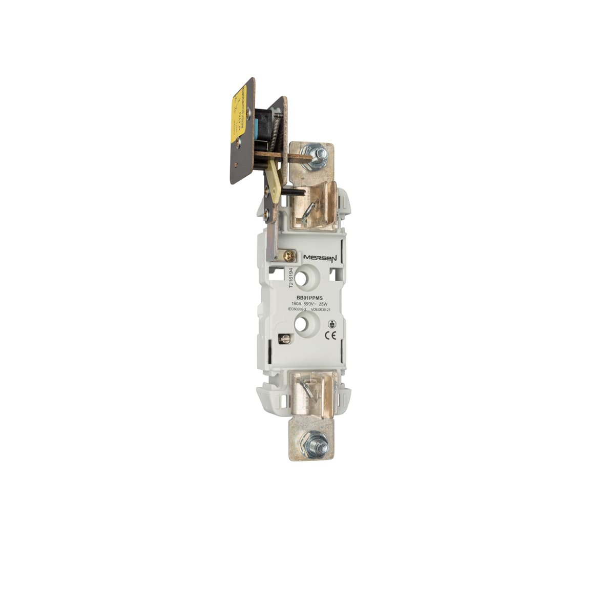 Mersen T216194 T216194 Mersen - NH plastic base Size NH0 1000VAC 1000VDC 160A 1-Pole With Microswitch Screw Mount or DIN Rail Connection Screw Mersen T216194 T216194 Mersen - NH plastic base Size NH0 1000VAC 1000VDC 160A 1-Pole With Microswitch Screw Mount or DIN Rail Connection Screw
