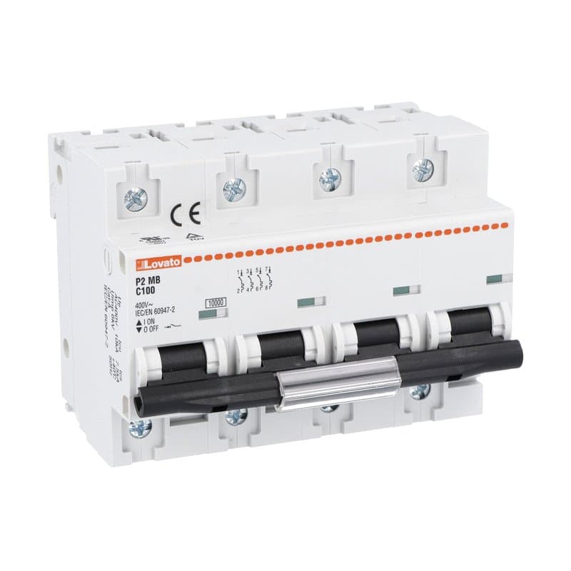 Lovato Electric P2MB4PC100 P2MB4PC100 Lovato - Miniature circuit breaker, 1P, 2P, 3P and 4P - 10kA, characteristic C, 100A Lovato Electric P2MB4PC100 P2MB4PC100 Lovato - Miniature circuit breaker, 1P, 2P, 3P and 4P - 10kA, characteristic C, 100A