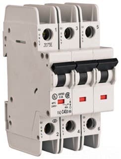Eaton FAZ-D0.5/3-NA Supplementary protector, 3 pole, 0.5 A, D trip curve, 277/480 VAC, screw terminals, UL Eaton FAZ-D0.5/3-NA Supplementary protector, 3 pole, 0.5 A, D trip curve, 277/480 VAC, screw terminals, UL