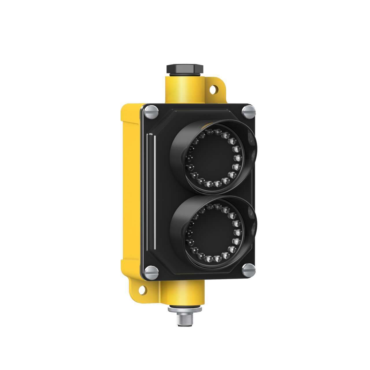 Banner SP250GRNQ EZ-LIGHT Traffic Series: 2-Indicator Daylight Visible; Voltage: 15-30 V dc; Housing: Polycarbonate; IP65; Input: NPN; Colors: Green Red; M12 Integral QD Banner SP250GRNQ EZ-LIGHT Traffic Series: 2-Indicator Daylight Visible; Voltage: 15-30 V dc; Housing: Polycarbonate; IP65; Input: NPN; Colors: Green Red; M12 Integral QD