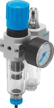 Festo 534190 service unit FRC-M7-D-7-5M-MICRO-H-B Without threaded connection plate, with pressure gauge, semiautomatic condensate drain Size: Micro, Series: D, Actuator lock: Rotary knob with lock, Assembly position: Vertical +/- 5°, Condensate drain: semi-automatic Festo 534190 service unit FRC-M7-D-7-5M-MICRO-H-B Without threaded connection plate, with pressure gauge, semiautomatic condensate drain Size: Micro, Series: D, Actuator lock: Rotary knob with lock, Assembly position: Vertical +/- 5°, Condensate drain: semi-automatic