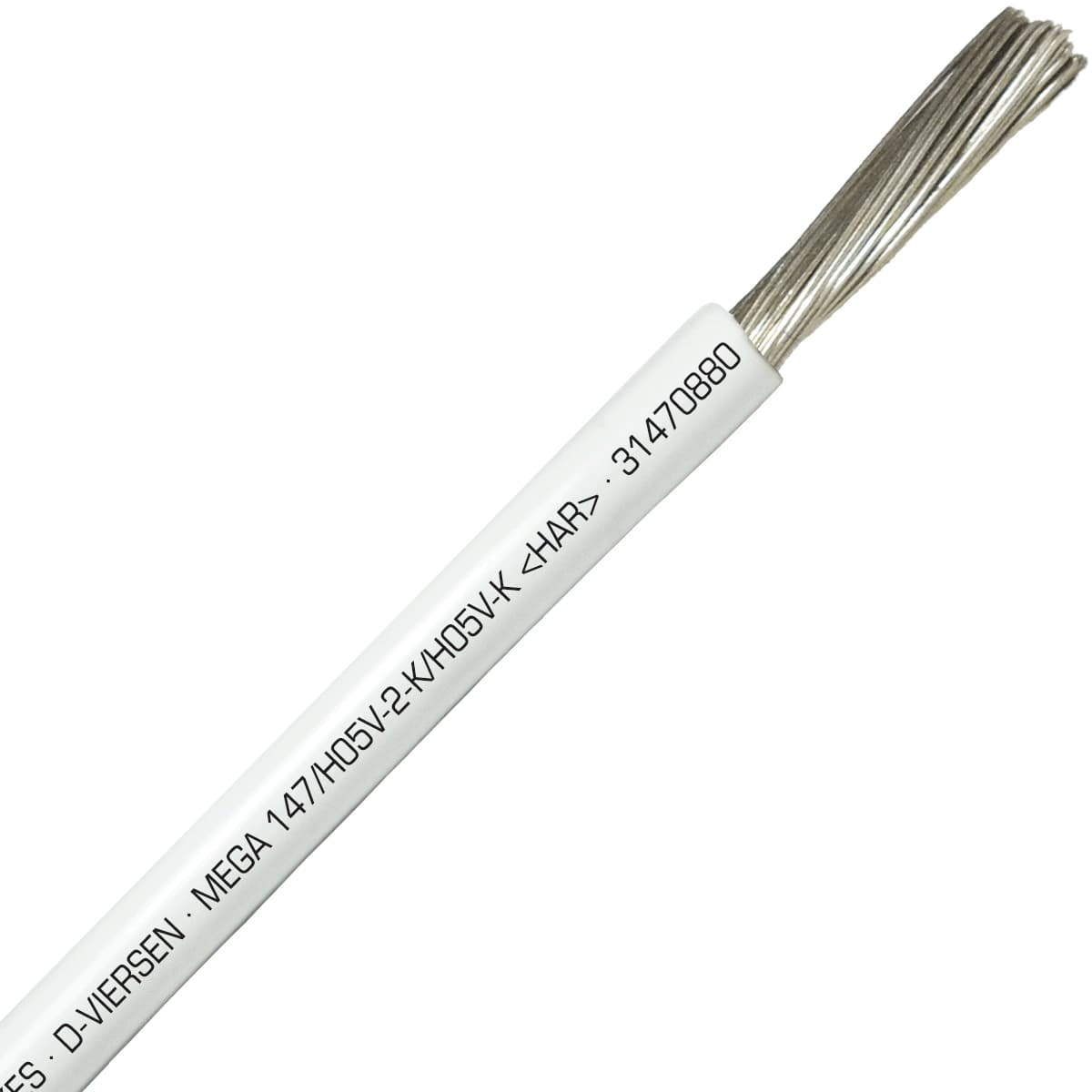 SAB 31470880 MEGA 147/H05V2-K/H05V-K (HAR/UL/CSA/CE) - 18 AWG hook-up wire, White SAB 31470880 MEGA 147/H05V2-K/H05V-K (HAR/UL/CSA/CE) - 18 AWG hook-up wire, White