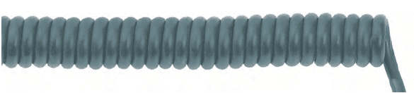 Lapp 73220323 73220323 LAPP UNITRONIC® SPIRAL LiF2Y11Y Retractable Coiled Cable (16" - 63" length) - Unshielded - 26 AWG 6 Conductor - Gray Lapp 73220323 73220323 LAPP UNITRONIC® SPIRAL LiF2Y11Y Retractable Coiled Cable (16" - 63" length) - Unshielded - 26 AWG 6 Conductor - Gray
