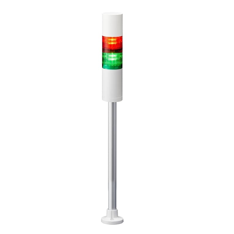 Patlite LR5-201PJBW-RG 50mm 2-tier Signal Tower, 12V DC, Pole Mount with Circular Bracket and Cable, Flashing/Buzzer, Off-white Patlite LR5-201PJBW-RG 50mm 2-tier Signal Tower, 12V DC, Pole Mount with Circular Bracket and Cable, Flashing/Buzzer, Off-white