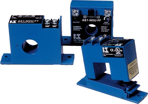 NK Technologies AS1-NOU-FF-GO AC Current Switch, Solid Core, Fixed 0.75 Amp Maximum Setpoint, Front Terminals, w/o LED, N.O., 0.15 A @ 240 VAC/VDC NK Technologies AS1-NOU-FF-GO AC Current Switch, Solid Core, Fixed 0.75 Amp Maximum Setpoint, Front Terminals, w/o LED, N.O., 0.15 A @ 240 VAC/VDC