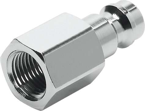 Festo 531668 quick coupling plug KS3-1/8-I For self-closing quick coupling connectors. Nominal size: 4,95 mm, Operating pressure complete temperature range: -0,95 - 12 bar, Standard nominal flow rate: 558 l/min, Operating medium: Compressed air in accordance with ISO8 Festo 531668 quick coupling plug KS3-1/8-I For self-closing quick coupling connectors. Nominal size: 4,95 mm, Operating pressure complete temperature range: -0,95 - 12 bar, Standard nominal flow rate: 558 l/min, Operating medium: Compressed air in accordance with ISO8