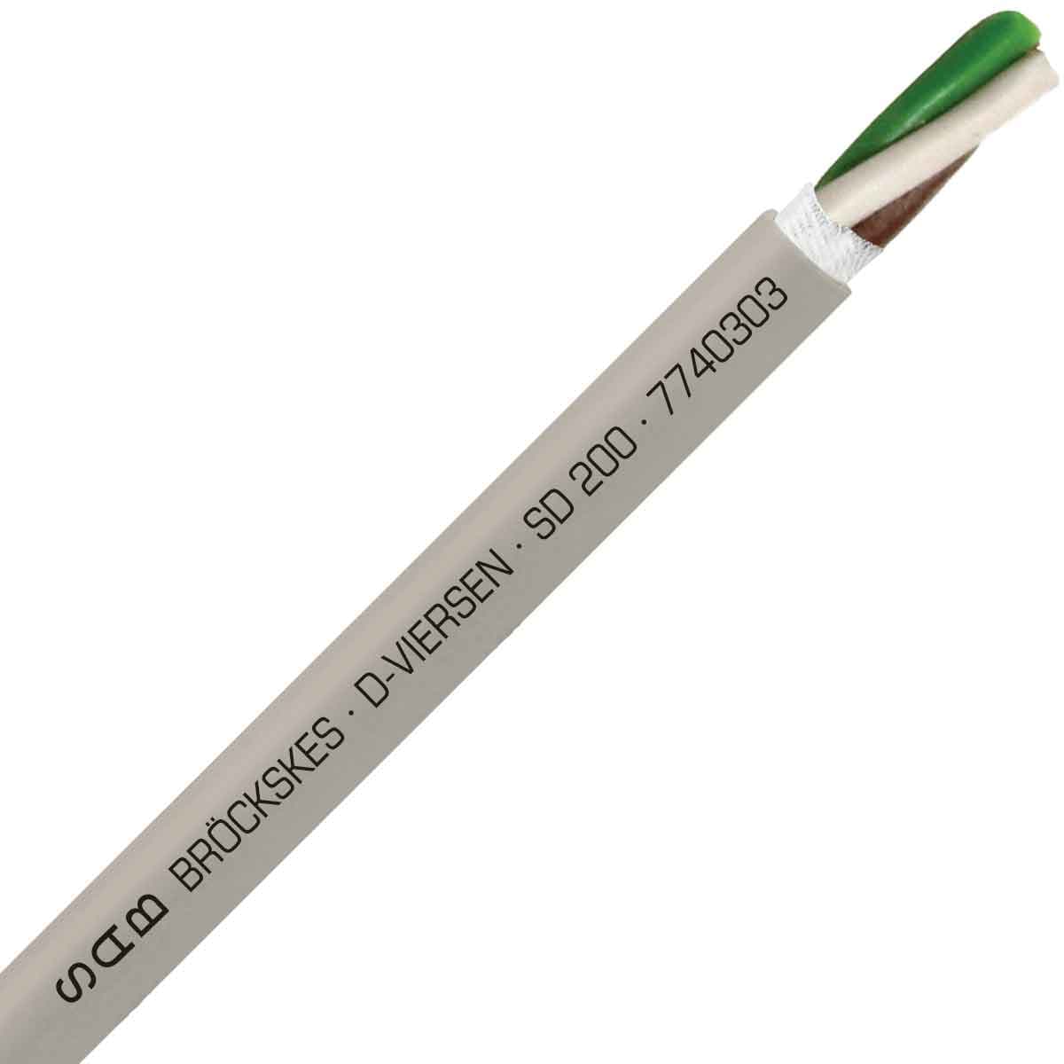 SAB 7740303 SD 200 - 22 AWG/3c, halogen free continuous flex oil resistant data & control cable, CE, RoHS SAB 7740303 SD 200 - 22 AWG/3c, halogen free continuous flex oil resistant data & control cable, CE, RoHS