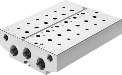 Festo 8026244 manifold block VABM-B10-25E-G12-3 Grid dimension: 27,5 mm, Assembly position: Any, Max. number of valve positions: 3, Corrosion resistance classification CRC: 2 - Moderate corrosion stress, Product weight: 1224 g Festo 8026244 manifold block VABM-B10-25E-G12-3 Grid dimension: 27,5 mm, Assembly position: Any, Max. number of valve positions: 3, Corrosion resistance classification CRC: 2 - Moderate corrosion stress, Product weight: 1224 g