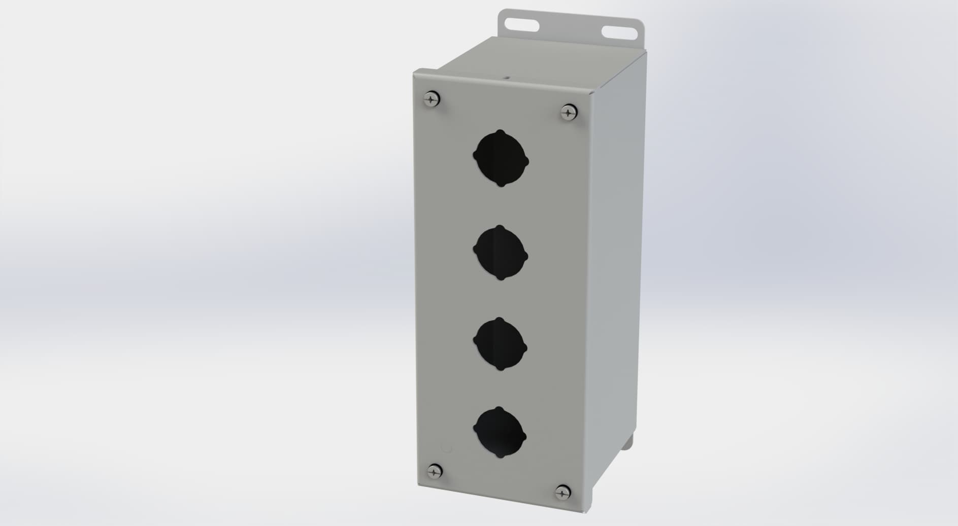 Saginaw Control SCE-4PBX PBX Enclosure, Height:10.00", Width:4.00", Depth:4.75", ANSI-61 gray powder coating inside and out. Saginaw Control SCE-4PBX PBX Enclosure, Height:10.00", Width:4.00", Depth:4.75", ANSI-61 gray powder coating inside and out.