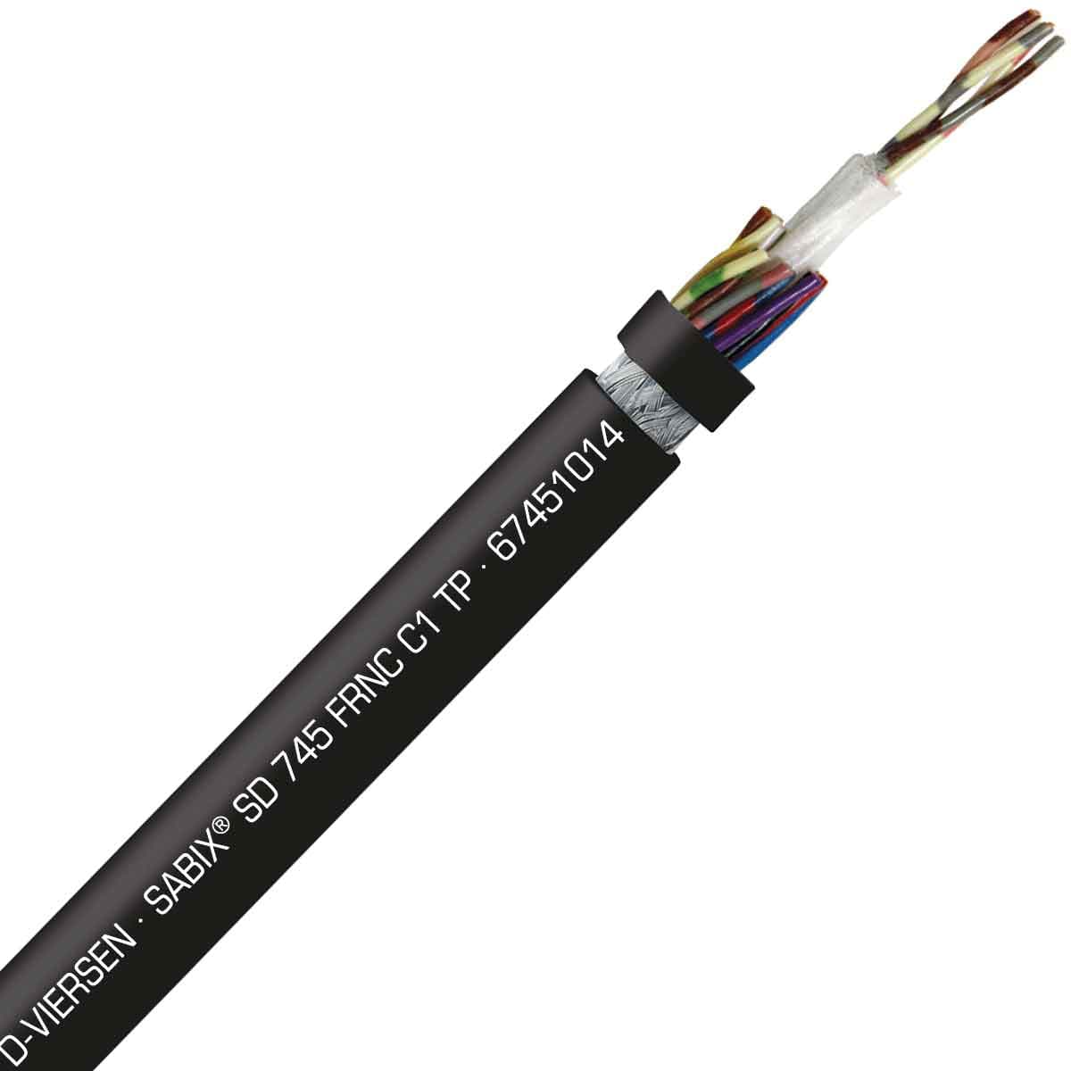SAB 67451014 SABIX SD 745 C FRNC C1 TP - 26 AWG/10pr, shielded halogen-free flame retardant continuous flex data cable, CE, RoHS SAB 67451014 SABIX SD 745 C FRNC C1 TP - 26 AWG/10pr, shielded halogen-free flame retardant continuous flex data cable, CE, RoHS
