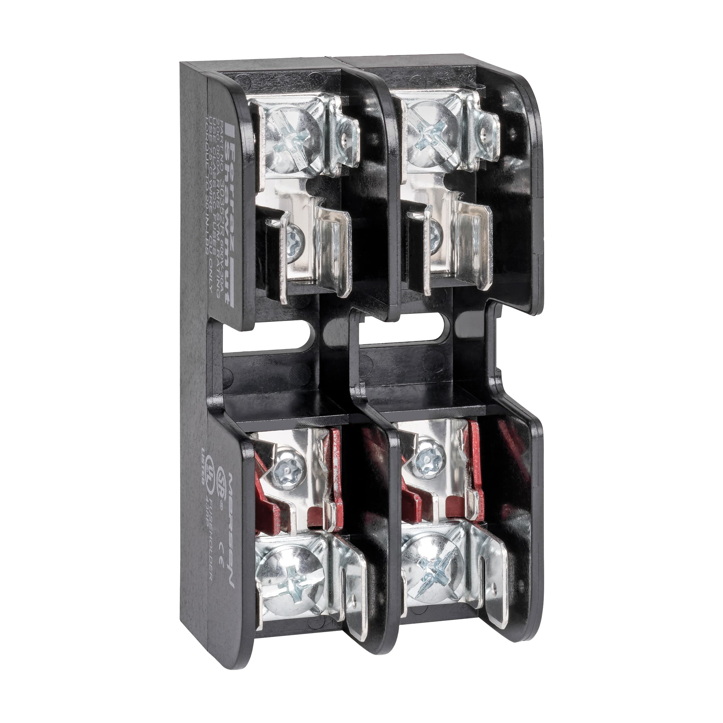 Mersen 30352R 30352R Mersen - Fuse Block 600VAC 600VDC Class CC 30A 2-Pole Copper Box Mersen 30352R 30352R Mersen - Fuse Block 600VAC 600VDC Class CC 30A 2-Pole Copper Box