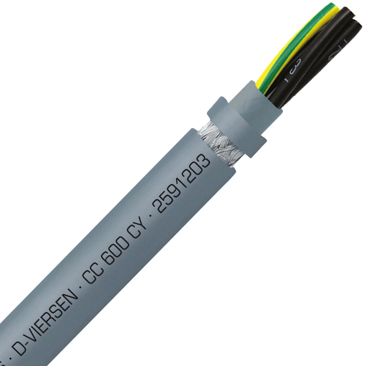 SAB 2591203 CC 600 CY - 12 AWG/3c, shielded oil resistant PVC flexible control cable, 600V, UL, CSA, VDE, CE, RoHS SAB 2591203 CC 600 CY - 12 AWG/3c, shielded oil resistant PVC flexible control cable, 600V, UL, CSA, VDE, CE, RoHS