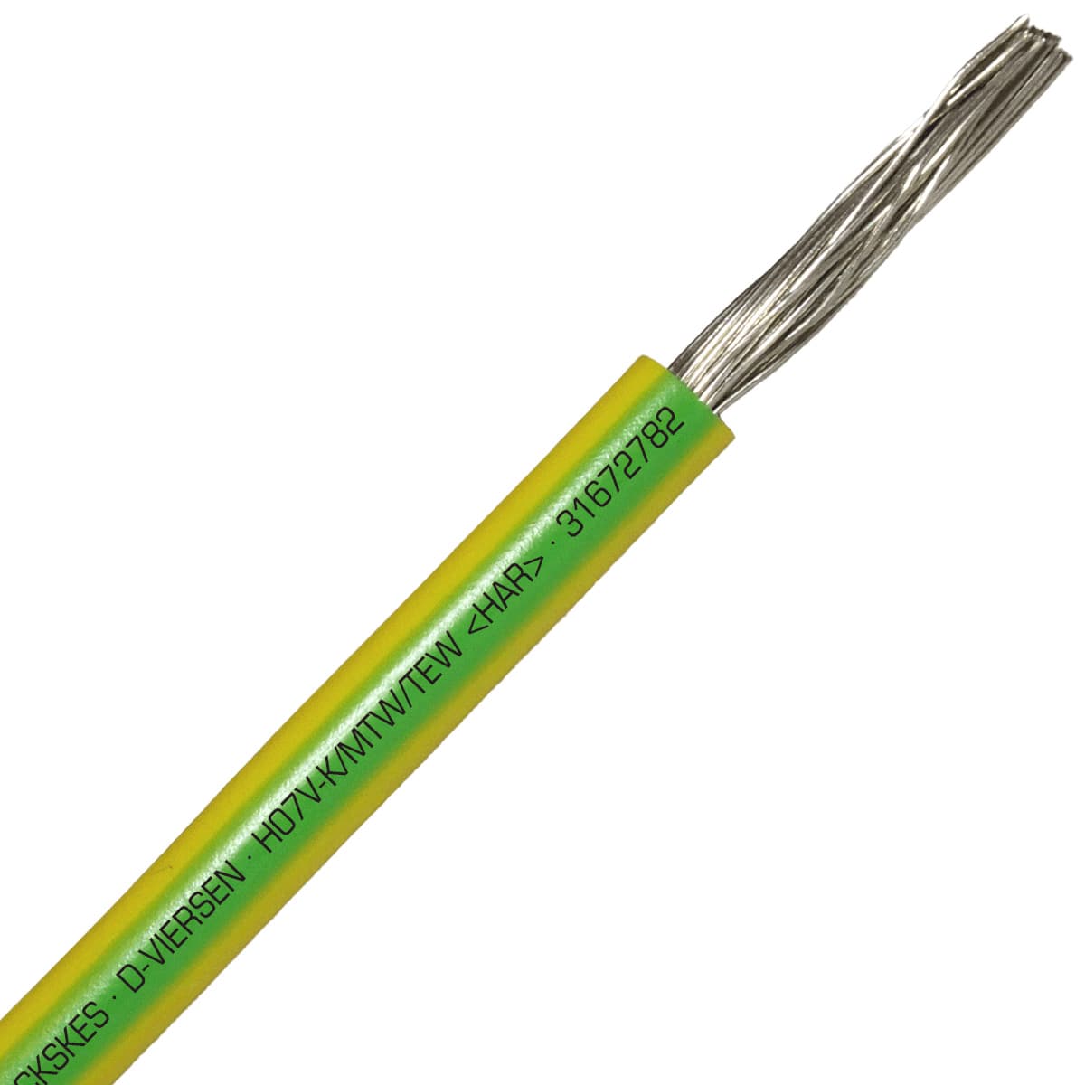SAB 31672782 H07V-K/MTW/TEW- (HAR/UL/CSA/CE) - 16 AWG hook-up wire, Green/Yellow SAB 31672782 H07V-K/MTW/TEW- (HAR/UL/CSA/CE) - 16 AWG hook-up wire, Green/Yellow