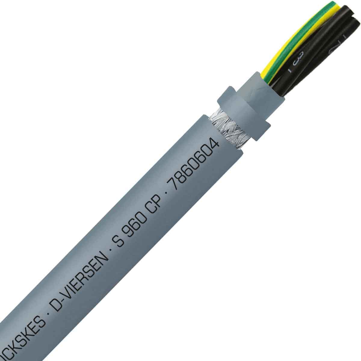 SAB 7860604 S 960 CP - 6 AWG/4c, shielded oil resistant continuous flex PUR data cable, UL, CSA, CE, RoHS SAB 7860604 S 960 CP - 6 AWG/4c, shielded oil resistant continuous flex PUR data cable, UL, CSA, CE, RoHS