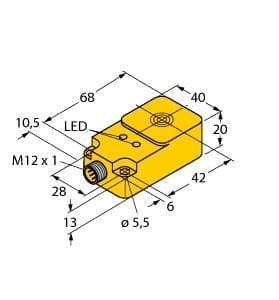 BI20-Q20-RN45X2LD-H1141 Part Image. Manufactured by Turck.