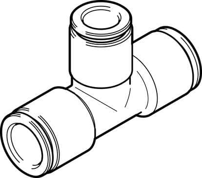 Festo 578389 push-in T-connector NPQH-T-Q12-Q10-P10 Size: Standard, Nominal size: 9 mm, Assembly position: Any, Container size: 10, Design structure: Push/pull principle Festo 578389 push-in T-connector NPQH-T-Q12-Q10-P10 Size: Standard, Nominal size: 9 mm, Assembly position: Any, Container size: 10, Design structure: Push/pull principle