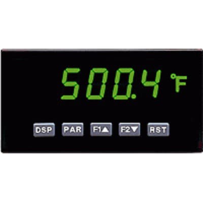 Red Lion PAXT0100 Red Lion PAXT0100 is a universal digital temperature meter part of the PAX series, designed with a 1/8 DIN horizontal configuration measuring 96mm in width and 48mm in height (3.80" x 1.95"). It features a display with 14.2mm green digits and has communication capabilities. This thermometer offers a degree of protection rated at IP65 NEMA 4X, ensuring its suitability for various industrial environments. It operates on a supply voltage of 11-36Vdc, accommodating both 12Vdc and 24Vdc systems. The PAXT0100 boasts a 20Hz analog input sampling rate and includes one analog input supporting a range of signals including 4-20mA, 0-20mA, 0-10Vdc, multiple thermocouple types (T, E, J, K, R, S, B, N, C), Pt100, and Ni120 RTDs DC with 16-bits conversion and an accuracy range of 0.12% to 0.7%. Additionally, it is equipped with three digital inputs (Sink/Source) for user input and one analog output for retransmission purposes. Red Lion PAXT0100 Red Lion PAXT0100 is a universal digital temperature meter part of the PAX series, designed with a 1/8 DIN horizontal configuration measuring 96mm in width and 48mm in height (3.80" x 1.95"). It features a display with 14.2mm green digits and has communication capabilities. This thermometer offers a degree of protection rated at IP65 NEMA 4X, ensuring its suitability for various industrial environments. It operates on a supply voltage of 11-36Vdc, accommodating both 12Vdc and 24Vdc systems. The PAXT0100 boasts a 20Hz analog input sampling rate and includes one analog input supporting a range of signals including 4-20mA, 0-20mA, 0-10Vdc, multiple thermocouple types (T, E, J, K, R, S, B, N, C), Pt100, and Ni120 RTDs DC with 16-bits conversion and an accuracy range of 0.12% to 0.7%. Additionally, it is equipped with three digital inputs (Sink/Source) for user input and one analog output for retransmission purposes.