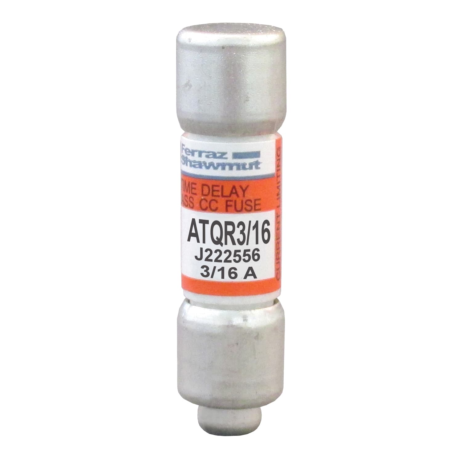 Mersen ATQR3/16 ATQR3/16 Mersen - Fuse ATQR - Class CC - Time-Delay 600VAC 300VDC 0.187A Ferrule Amp-Trap 2000® Mersen ATQR3/16 ATQR3/16 Mersen - Fuse ATQR - Class CC - Time-Delay 600VAC 300VDC 0.187A Ferrule Amp-Trap 2000®
