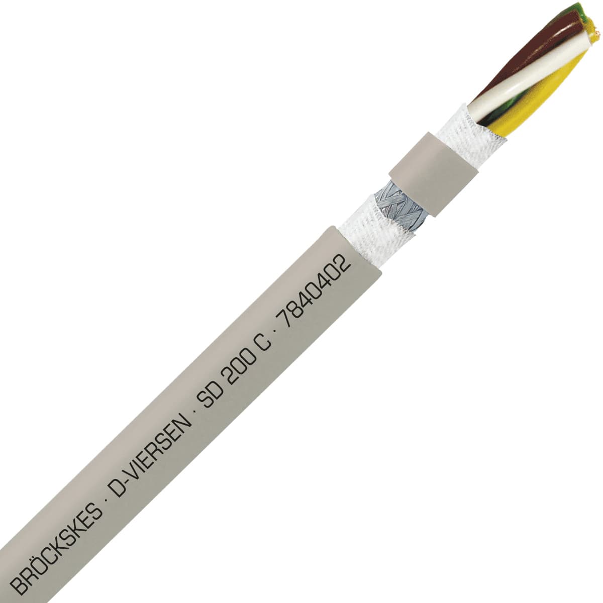 SAB 7840402 SD 200 C - 24 AWG/4c, shielded halogen free continuous flex oil resistant data cable, CE, RoHS SAB 7840402 SD 200 C - 24 AWG/4c, shielded halogen free continuous flex oil resistant data cable, CE, RoHS