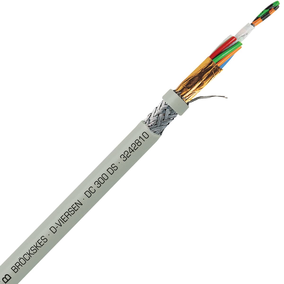SAB 3242810 DC 300 DS - 28 AWG/10c, multi-conductor double shielded PVC signal and control cable, AWM SAB 3242810 DC 300 DS - 28 AWG/10c, multi-conductor double shielded PVC signal and control cable, AWM