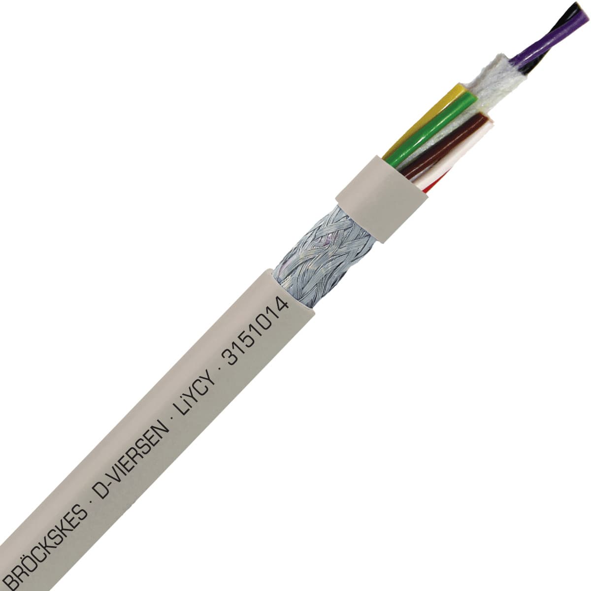 SAB 3151014 LiYCY - 26 AWG/10c, shielded multi-conductor signal and control PVC cable with DIN color code SAB 3151014 LiYCY - 26 AWG/10c, shielded multi-conductor signal and control PVC cable with DIN color code