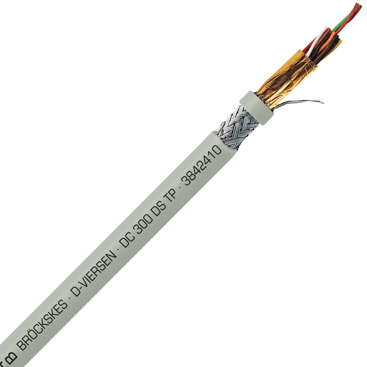SAB 3842410 DC 300 DS TP- 24 AWG/10pr, multi-paired double shielded PVC signal and control cable, AWM SAB 3842410 DC 300 DS TP- 24 AWG/10pr, multi-paired double shielded PVC signal and control cable, AWM