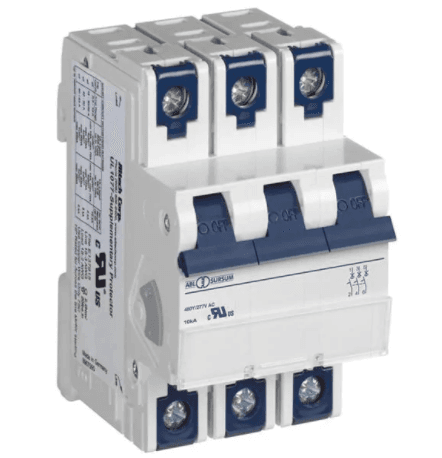 Altech Corp. 3D16UR Supplementary Protector 16A, 3 Pole, 480Y/277V AC, D Trip, UL1077 Altech Corp. 3D16UR Supplementary Protector 16A, 3 Pole, 480Y/277V AC, D Trip, UL1077