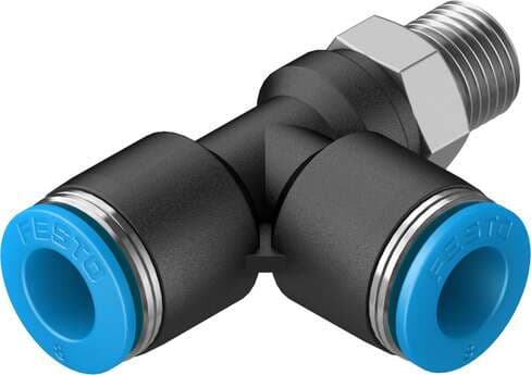 Festo 153120 push-in T-fitting QSTL-1/8-8 360° orientable, male thread with external hexagon. Size: Standard, Nominal size: 6 mm, Type of seal on screw-in stud: coating, Assembly position: Any, Container size: 10 Festo 153120 push-in T-fitting QSTL-1/8-8 360° orientable, male thread with external hexagon. Size: Standard, Nominal size: 6 mm, Type of seal on screw-in stud: coating, Assembly position: Any, Container size: 10