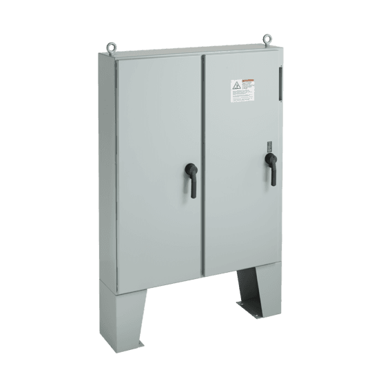 Hoffman A72X7324LPFTCG Two-Door with Floor Stands Disconnect Enclosure, Type 12, 72.12x73.75x24.12, G Hoffman A72X7324LPFTCG Two-Door with Floor Stands Disconnect Enclosure, Type 12, 72.12x73.75x24.12, G