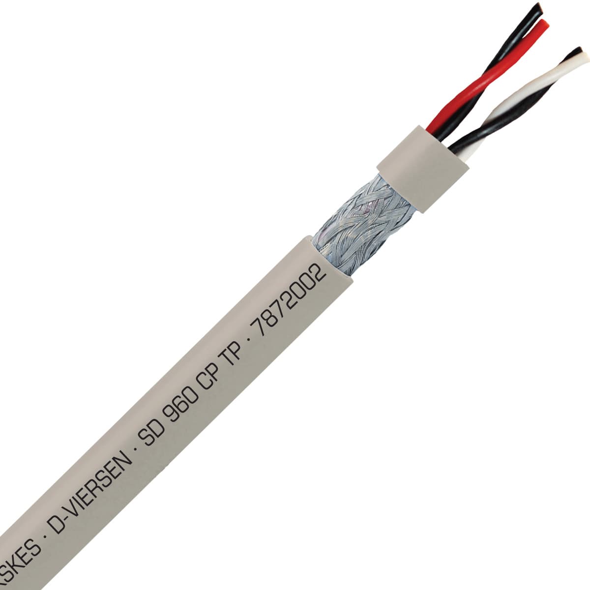 SAB 7872002 SD 960 CP TP - 20 AWG/2 pr, shielded oil resistant continuous flex paired data cable, UL, CSA, CE, RoHS SAB 7872002 SD 960 CP TP - 20 AWG/2 pr, shielded oil resistant continuous flex paired data cable, UL, CSA, CE, RoHS