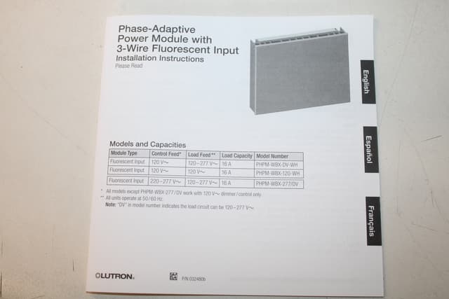 PHPM-WBX-277/DV Part Image. Manufactured by Lutron.