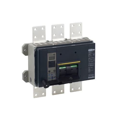 Schneider Electric RJF36160CU44A Square D by Schneider Electric RJF36160CU44A is a molded case circuit breaker (MCCB) within the PowerPact RJF sub-range. This MCCB features a connection type of busbar and is designed with 3 poles. It offers protection functions including L (Long-time protection), S (Short-time protection with fixed time delay), I (Instantaneous protection), and G (Ground fault protection). The rated current for this device is 1600A, with a rated voltage (AC) of 600V. It is designed for mounting plate installation. The trip current rating is set at 1600 AT, and it has a frame current rating of 3000 AF. The short circuit breaking rating varies with voltage: 100kA at 240Vac, 65kA at 480Y/277Vac and 480Vac, and 25kA at 600Y/347Vac and 600Vac. All three poles are protected, and it utilizes a Micrologic 6.0A (LSIG) Electronic trip unit type. Schneider Electric RJF36160CU44A Square D by Schneider Electric RJF36160CU44A is a molded case circuit breaker (MCCB) within the PowerPact RJF sub-range. This MCCB features a connection type of busbar and is designed with 3 poles. It offers protection functions including L (Long-time protection), S (Short-time protection with fixed time delay), I (Instantaneous protection), and G (Ground fault protection). The rated current for this device is 1600A, with a rated voltage (AC) of 600V. It is designed for mounting plate installation. The trip current rating is set at 1600 AT, and it has a frame current rating of 3000 AF. The short circuit breaking rating varies with voltage: 100kA at 240Vac, 65kA at 480Y/277Vac and 480Vac, and 25kA at 600Y/347Vac and 600Vac. All three poles are protected, and it utilizes a Micrologic 6.0A (LSIG) Electronic trip unit type.