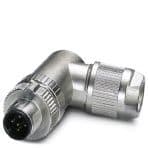 Phoenix Contact 1424659 Connector, Universal, 5-position, shielded, Plug angled M12, Coding: A, Push-in connection, knurl material: Zinc die-cast, nickel-plated, external cable diameter 4 mm ... 8 mm Phoenix Contact 1424659 Connector, Universal, 5-position, shielded, Plug angled M12, Coding: A, Push-in connection, knurl material: Zinc die-cast, nickel-plated, external cable diameter 4 mm ... 8 mm