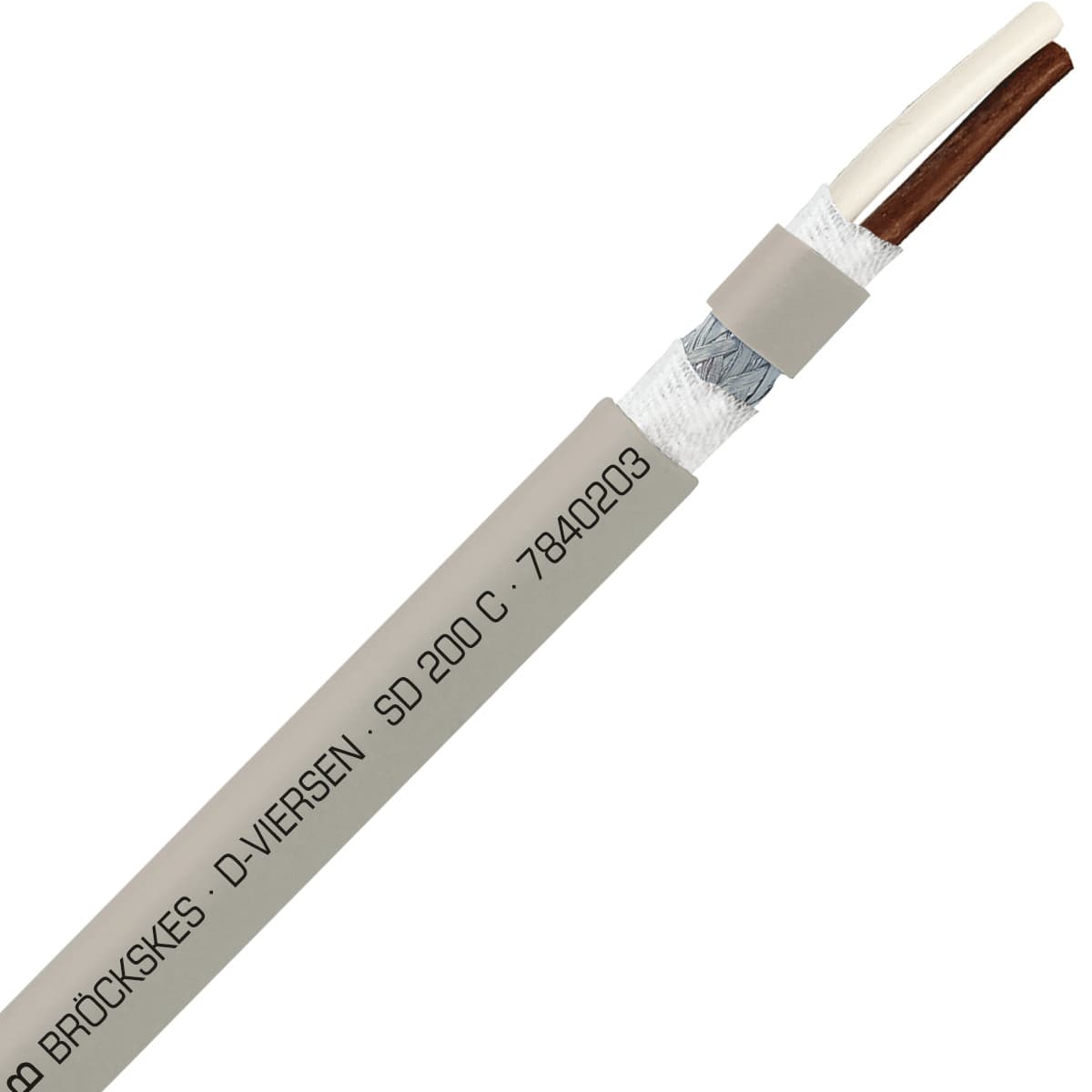 SAB 7840203 SD 200 C - 22 AWG/2c, shielded halogen free continuous flex oil resistant data cable, CE, RoHS SAB 7840203 SD 200 C - 22 AWG/2c, shielded halogen free continuous flex oil resistant data cable, CE, RoHS