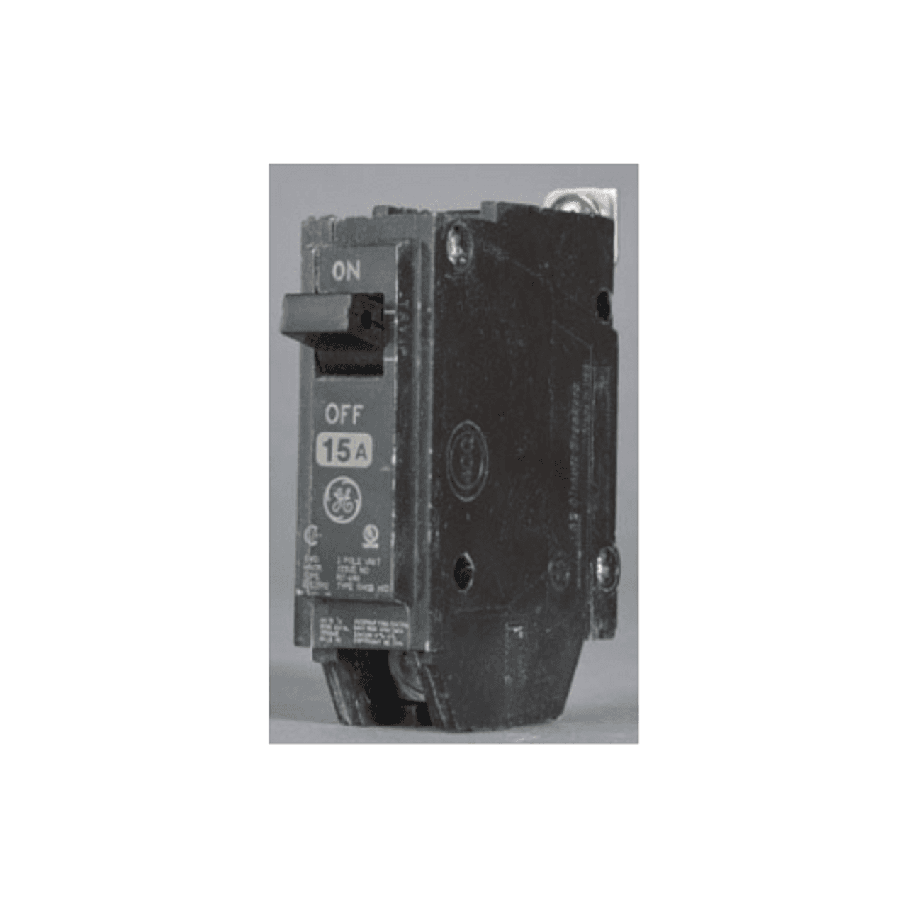 General Electric THQB1115 120/240 VAC, 15 A, 10 kA, 1-Pole, 14 to 8 AWG Copper/12 to 8 AWG Aluminum, 1" Bolt-On Mount, Q-Line Frame, Molded Case, Non-Interchangeable/Common Trip, Compact, Fixed Thermal Magnetic General Electric THQB1115 120/240 VAC, 15 A, 10 kA, 1-Pole, 14 to 8 AWG Copper/12 to 8 AWG Aluminum, 1" Bolt-On Mount, Q-Line Frame, Molded Case, Non-Interchangeable/Common Trip, Compact, Fixed Thermal Magnetic