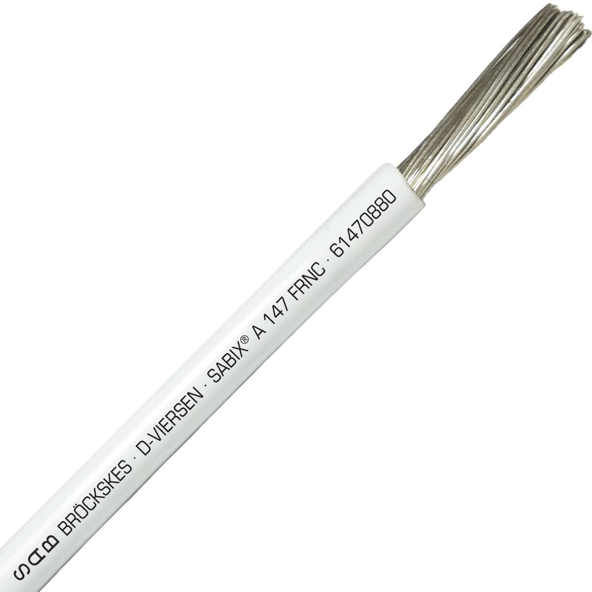 SAB 61470880 SABIX A 147 FRNC - 16 AWG/1c, flame retardant halogen-free 600V white hook-up wire, UL, CE, RoHS SAB 61470880 SABIX A 147 FRNC - 16 AWG/1c, flame retardant halogen-free 600V white hook-up wire, UL, CE, RoHS