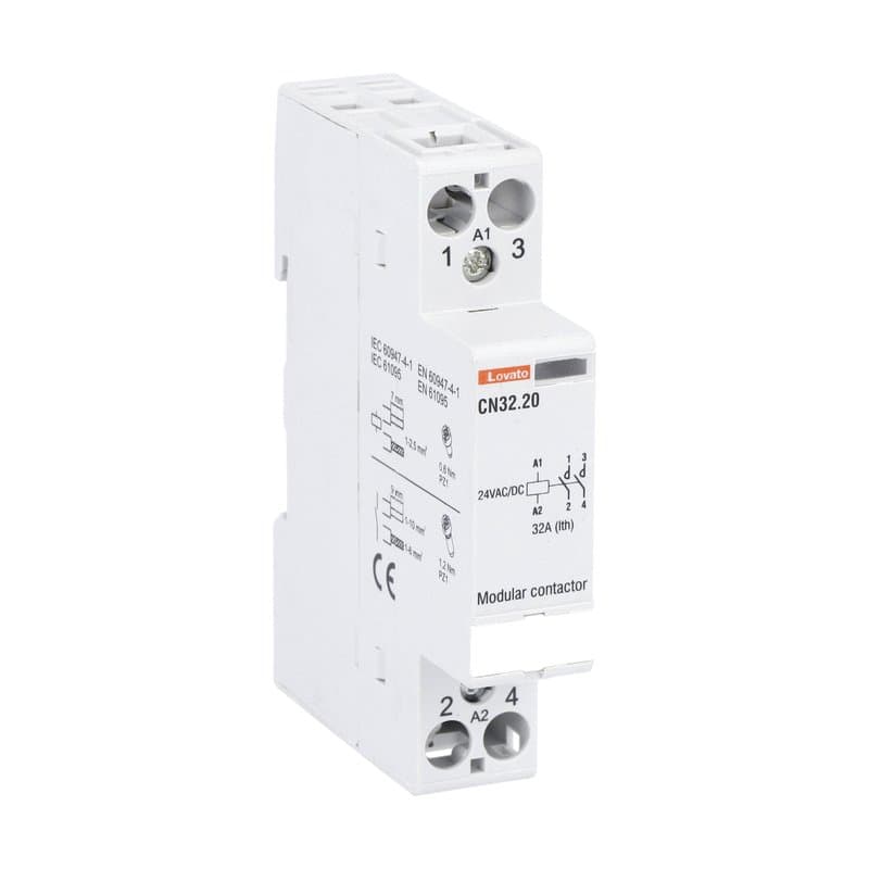 Lovato Electric CN3220024 CN3220024 Lovato - Modular contactor, one or two-pole, 32A AC1, 24VAC/DC (2NO) Lovato Electric CN3220024 CN3220024 Lovato - Modular contactor, one or two-pole, 32A AC1, 24VAC/DC (2NO)