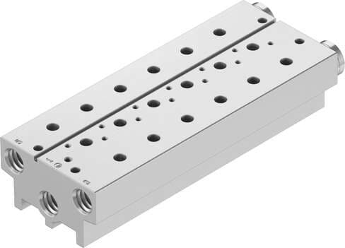 Festo 576432 manifold block VABM-B10-20S-N14-5 Grid dimension: 22 mm, Assembly position: Any, Max. number of valve positions: 5, Corrosion resistance classification CRC: 2 - Moderate corrosion stress, Product weight: 630 g Festo 576432 manifold block VABM-B10-20S-N14-5 Grid dimension: 22 mm, Assembly position: Any, Max. number of valve positions: 5, Corrosion resistance classification CRC: 2 - Moderate corrosion stress, Product weight: 630 g