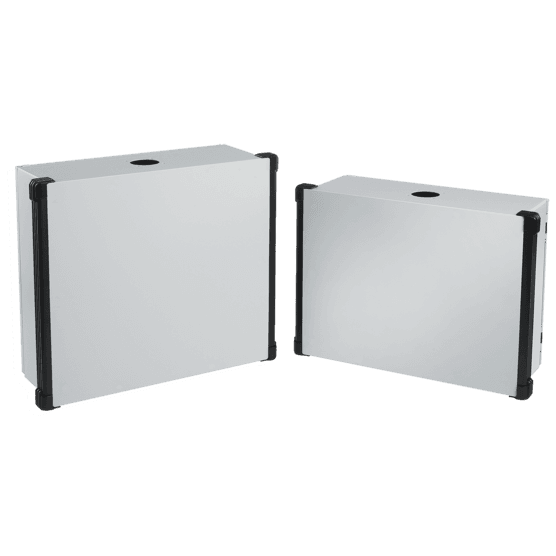 Hoffman CP486012 CONCEPT HMI Enclosure, Black Handles, Type 4, 480x600x120mm, Lt Gray, Steel Hoffman CP486012 CONCEPT HMI Enclosure, Black Handles, Type 4, 480x600x120mm, Lt Gray, Steel