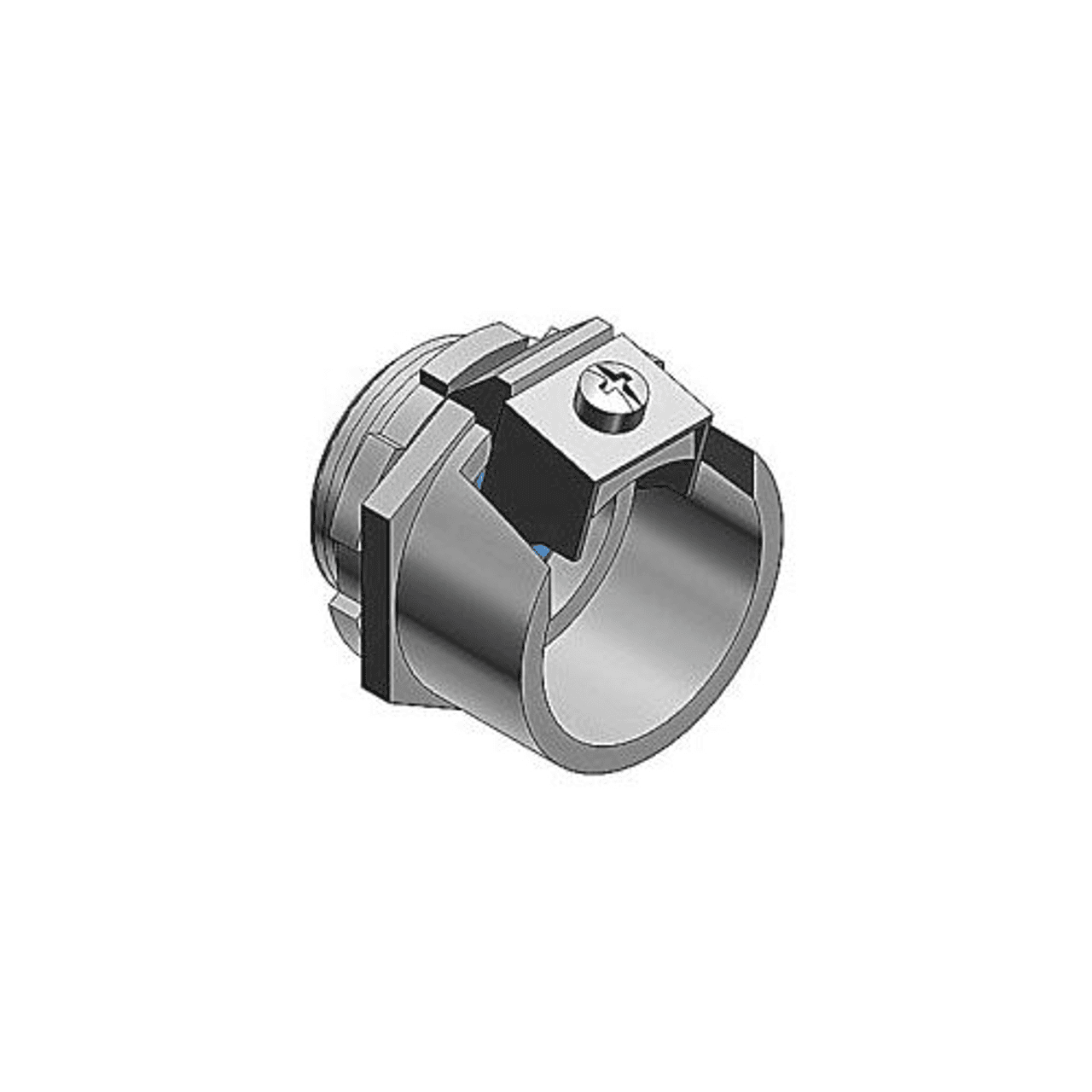 Thomas & Betts 3118 1-1/4", 1.562 to 1.75" Cable, Zinc Electroplated Malleable Iron, Screw, Saddle, Insulated Throat, Single Cable Opening, Straight, Armored/Metal Clad Cable Connector Thomas & Betts 3118 1-1/4", 1.562 to 1.75" Cable, Zinc Electroplated Malleable Iron, Screw, Saddle, Insulated Throat, Single Cable Opening, Straight, Armored/Metal Clad Cable Connector