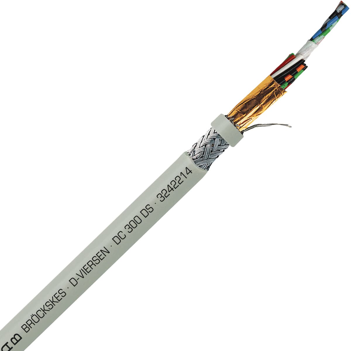 SAB 3242214 DC 300 DS - 22 AWG/14c, multi-conductor double shielded PVC signal and control cable, AWM SAB 3242214 DC 300 DS - 22 AWG/14c, multi-conductor double shielded PVC signal and control cable, AWM
