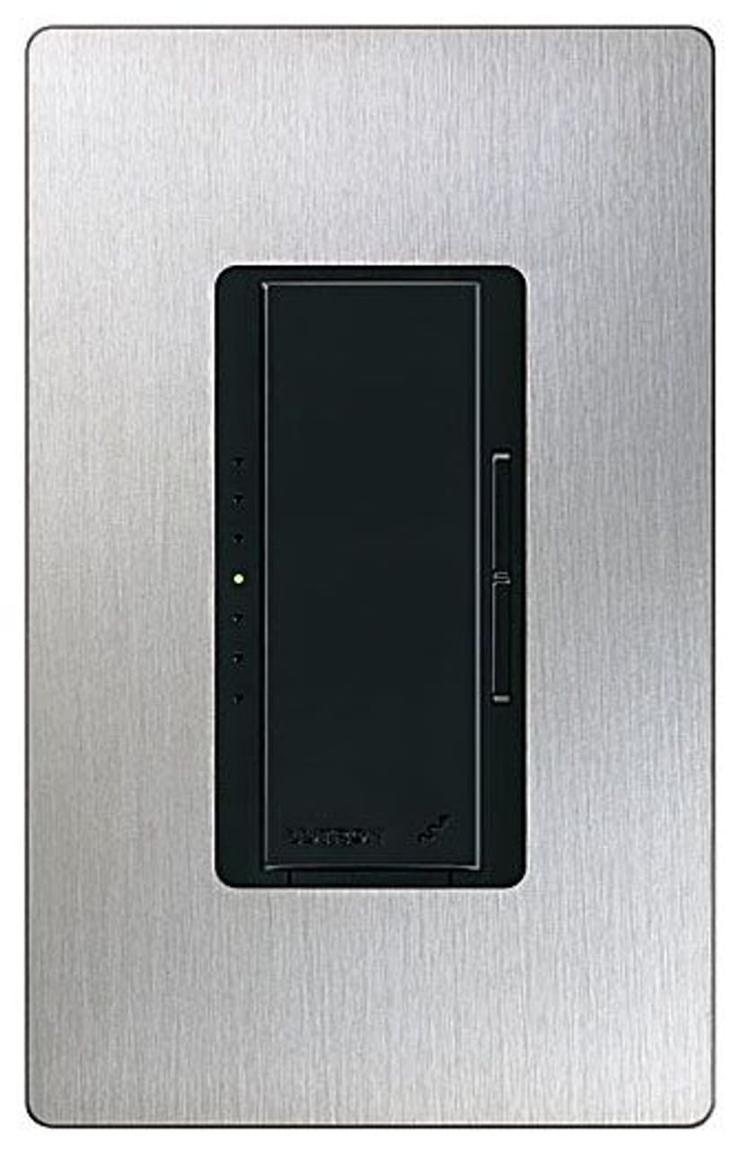 Lutron MRF2-F6AN-DV-BL 120/277 VAC 50/60 Hz, 6 A Fluorescent/LED Driver, Gloss Black, 1-Pole, 3-Wire, Multi-Location, Touch Rocker with Tap On/Off Switch, Fade to Off Switch, Digital Fade, Specification Grade, Neutral Wire, Wall Dimmer with Radio Frequency Receiver Lutron MRF2-F6AN-DV-BL 120/277 VAC 50/60 Hz, 6 A Fluorescent/LED Driver, Gloss Black, 1-Pole, 3-Wire, Multi-Location, Touch Rocker with Tap On/Off Switch, Fade to Off Switch, Digital Fade, Specification Grade, Neutral Wire, Wall Dimmer with Radio Frequency Receiver
