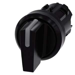 Siemens 3SU1002-2BL10-0AA0 Illuminable selector switch, 22 mm, round, plastic, black, Selector switch short, 3 switch positions I-O-II, latching, actuating angle 2x45°, 10:30h/12h/13:30h Siemens 3SU1002-2BL10-0AA0 Illuminable selector switch, 22 mm, round, plastic, black, Selector switch short, 3 switch positions I-O-II, latching, actuating angle 2x45°, 10:30h/12h/13:30h