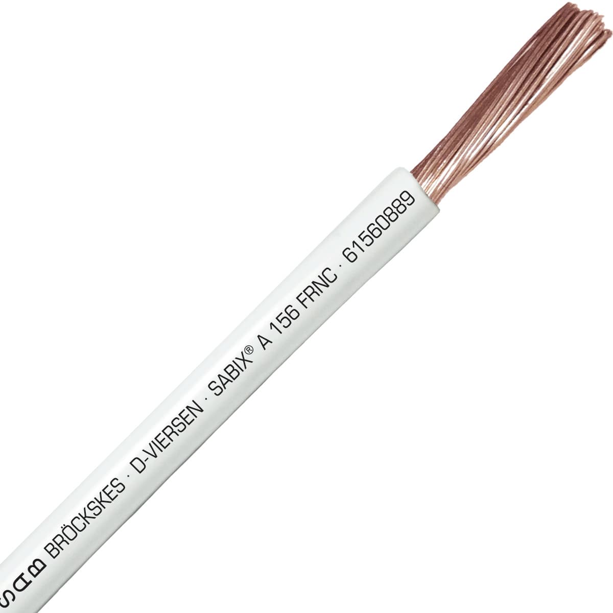 SAB 61560889 SABIX A 156 FRNC - 6 AWG/1c, flame retardant halogen-free 750V white hook-up wire, CE, RoHS SAB 61560889 SABIX A 156 FRNC - 6 AWG/1c, flame retardant halogen-free 750V white hook-up wire, CE, RoHS