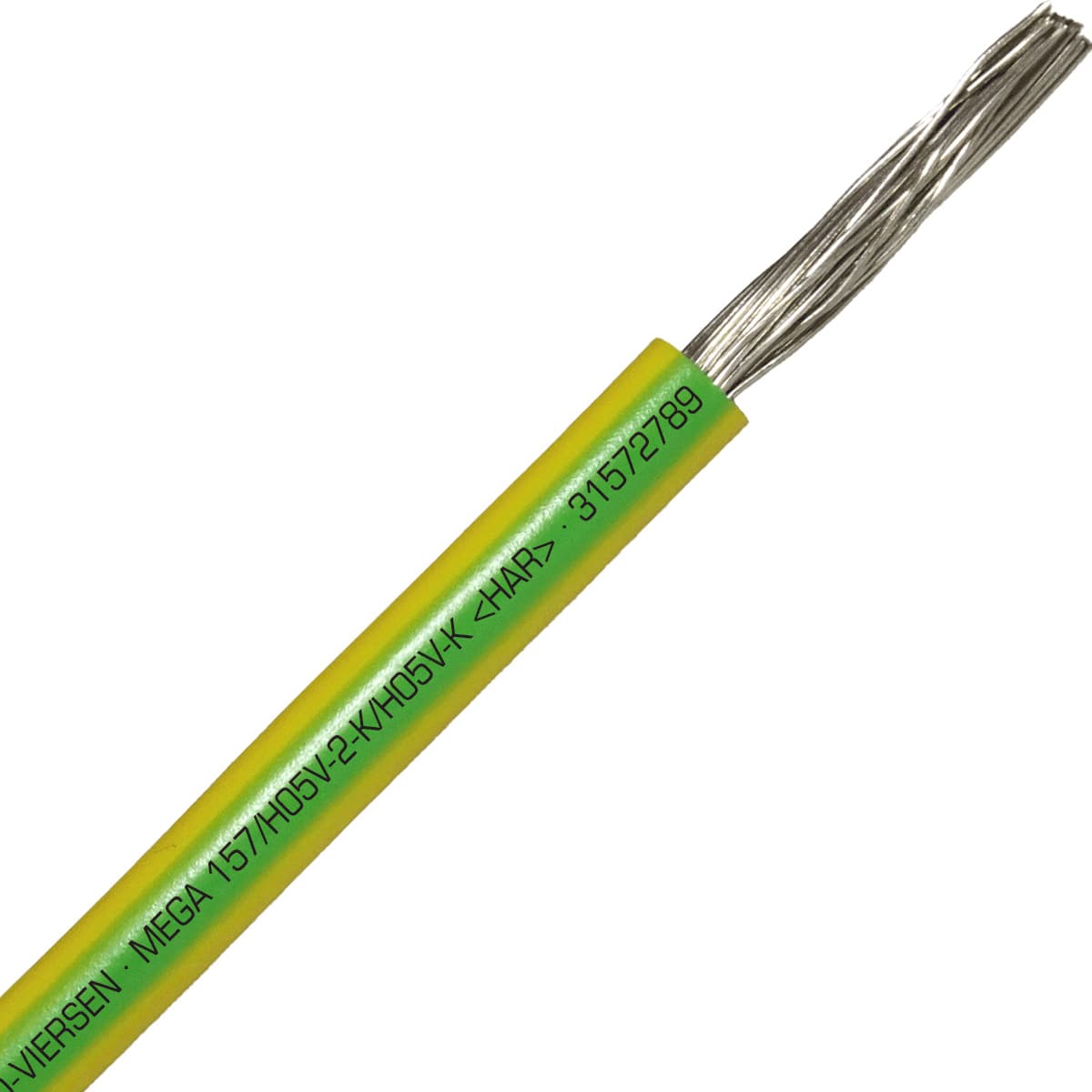 SAB 31572789 MEGA 157/H05V2-K/H05V-K (HAR/UL/CSA/CE) - 6 AWG hook-up wire, Green/Yellow SAB 31572789 MEGA 157/H05V2-K/H05V-K (HAR/UL/CSA/CE) - 6 AWG hook-up wire, Green/Yellow