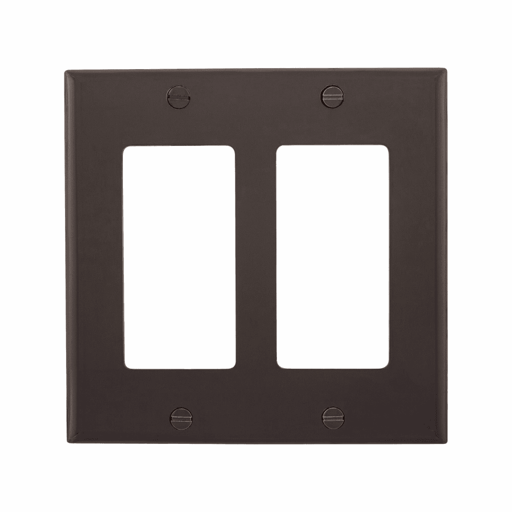 Eaton 5152B-BOX 5152B-BOX Eaton - Eaton Decorator / GFCI wallplate, Brown, Decorator Cutout, Nylon, Two- gang, Standard, ED Box Eaton 5152B-BOX 5152B-BOX Eaton - Eaton Decorator / GFCI wallplate, Brown, Decorator Cutout, Nylon, Two- gang, Standard, ED Box