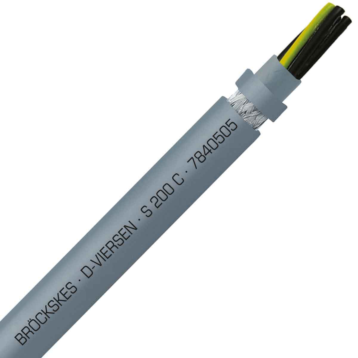 SAB 7840505 S 200 C - 20 AWG/5c, shielded halogen free continuous flex oil resistant control cable, CE, RoHS SAB 7840505 S 200 C - 20 AWG/5c, shielded halogen free continuous flex oil resistant control cable, CE, RoHS