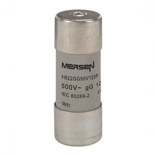 Mersen H218208 Cylindrical fuse-link gG 500VAC 22.2x58, 125A with striker Mersen H218208 Cylindrical fuse-link gG 500VAC 22.2x58, 125A with striker
