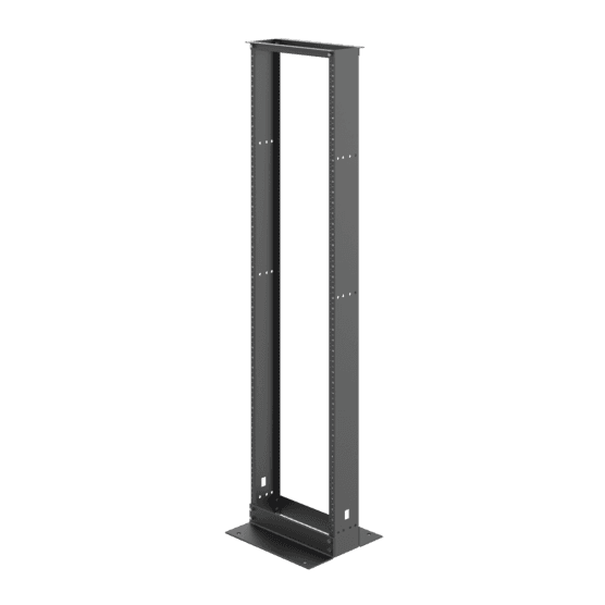 Hoffman EDR19FM45U6 2-Post Open Frame Rack, 84.00x20.28x18.00, Black, Aluminum Hoffman EDR19FM45U6 2-Post Open Frame Rack, 84.00x20.28x18.00, Black, Aluminum